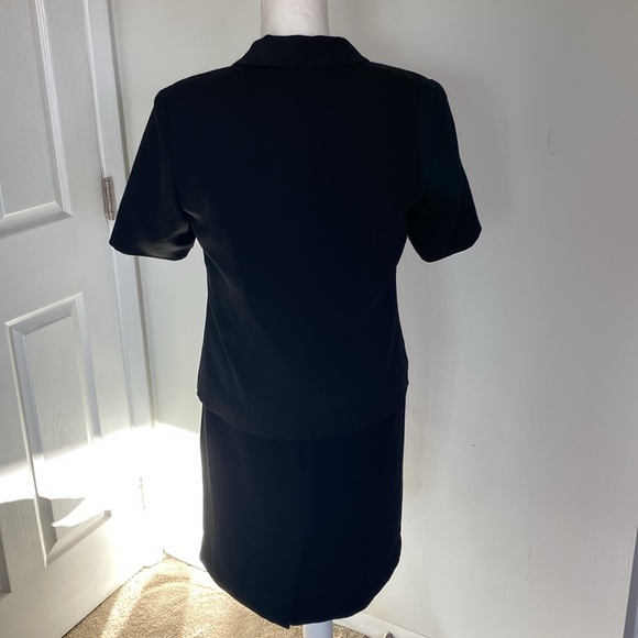 Laura Scott Black Career Dress Suit | Sleeveless Dress + Blazer | Size 8 - Picture 5 of 10